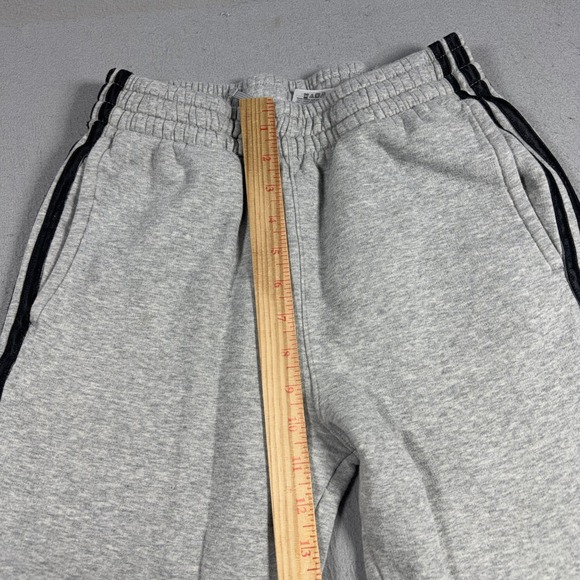 Adidas Jogger Pants Youth 14–16 Gray Fleece Tapered Logo Stripe Athleisure - Picture 5 of 11